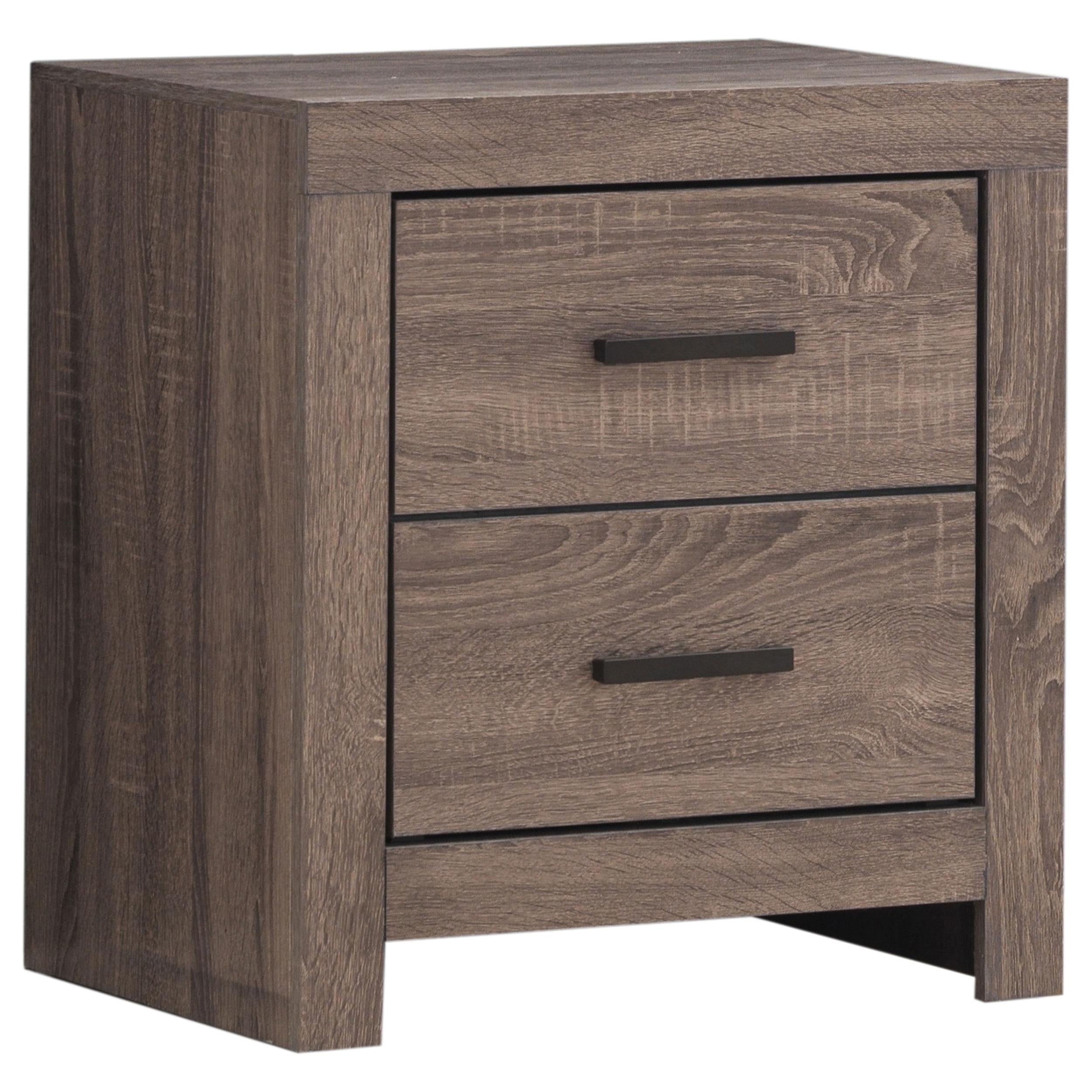 Coaster Furniture Brantford 207042 2-Drawer Nightstand - Barrel Oak IMAGE 1